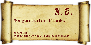 Morgenthaler Bianka névjegykártya